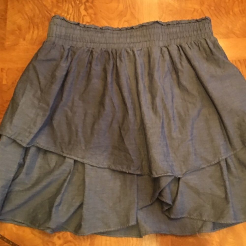 ADORABLE FUN Blue Two Ruffle Skirt - Picture 8 of 17
